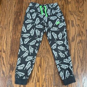 Nike, Boy, Logo Fleece Jogger Pants, Size S, Gray